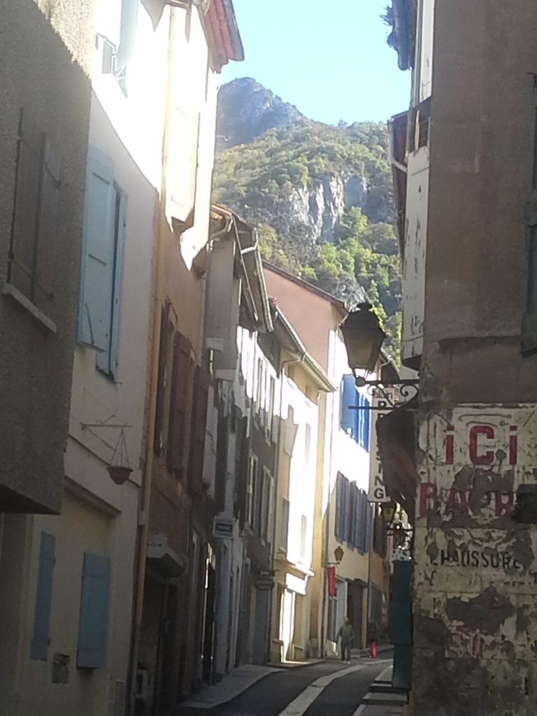 French Village at Base of Mountains